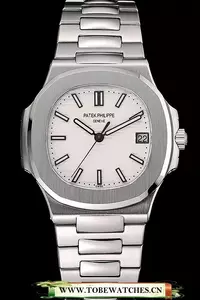 Patek Philippe Nautilus White Dial Stainless Steel Bracelet En124562