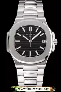 Patek Philippe Nautilus Black Dial Stainless Steel Bracelet En124563