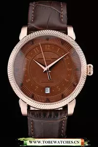 Patek Philippe Calatrava Ribbed Bezel Brown Dial Brown Leather Strap En59017