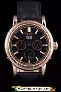 Patek Philippe Grand Complications Rose Gold Bezel Black Croco Strap En59306