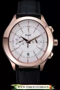 Piaget Gouverneur Chronograph Rose Gold White Dial En59894