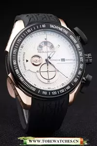 Porsche Regulator Power Reserve Rose Gold Case White Dial En58114
