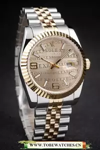 Rolex Datejust Two Tone Stainless Steel  Gold Platedgold Dial En58028