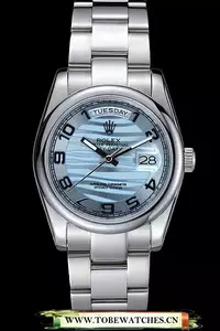 Rolex Daydate Polished Silver Bezel White Dial En58651