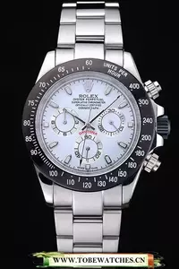 Rolex Daytona Stainless Steel Black Enameled Ice Blue Dial En58043