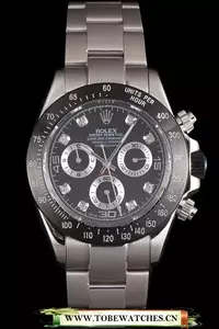 Rolex Daytona Stainless Steel Black Enameled Black Dial En58045