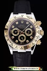 Rolex Daytona Black Patent Leather  Yellow Gold Enameled En58049