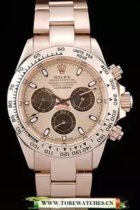 Rolex Daytona Rose Gold Plated Stainless Steel Bezel Rose Gold Dial En58670