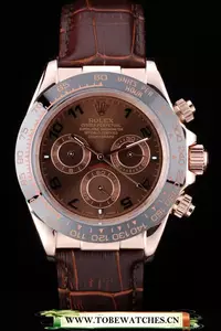 Rolex Daytona Rose Gold Case Brown Dial Brown Leather Strap En58729
