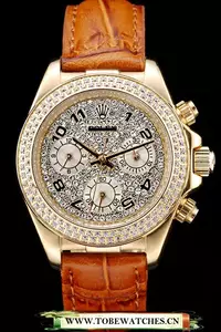 Rolex Daytona Lady Gold Case Crystal Studded Bezel Crystal Studded Dial En58735