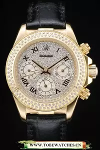 Rolex Daytona Lady Gold Case Crystal Studded Bezel Crystal Studded Dial En58736