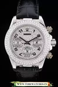 Rolex Daytona Lady Stainless Steel Case Crystal Studded Bezel Crystal Studded Dial En58737
