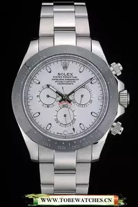 Rolex Daytona Black Ceramic Tachymeter Stainless Steep Strap White Dial En59213