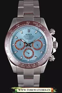 Rolex Daytona Stainless Steel Bracelet With Rouge Bezel And Blue Dial En59662
