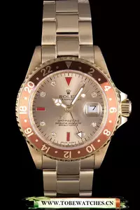 Rolex Gmt Master Ii Gold Colored Ceramic Bezel Gold Dial Tachymeter En58721