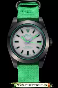 Rolex Milgauss Bamford Green Nylon Strap En59918