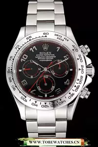 Rolex Daytona Stainless Steel Bracelet Black Dial En59242