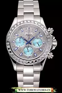 Rolex Daytona Diamond Dial And Bezel Stainless Steel Case And Bracelet En121559