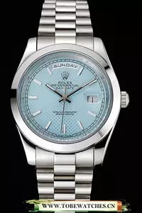 Rolex Day Date 40 Ice Blue Dial Stainless Steel Case And Bracelet En122249