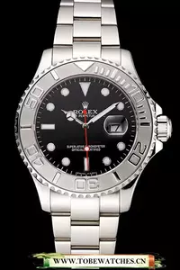 Rolex Yacht Master Black Dial Stainless Steel Case And Bracelet En122489