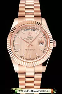 Rolex Day Date 40 Rose Gold Etched Dial Rose Gold Case And Bracelet En122631