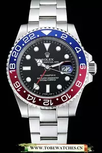 Rolex Gmt Master Ii Blue Rose Red Bezel Black Dial Tachymeter En93092