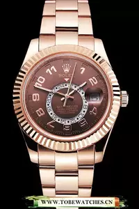 Rolex Sky Dweller Brown Dial Rose Gold Case Ad Bracelet En121557