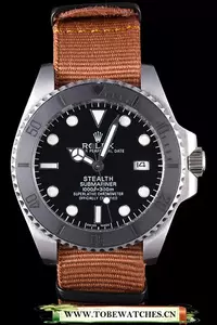 Rolex Submariner Stealth Mk Iii Brown Fabric Band En59472