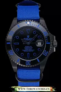 Rolex Stealth Submariner Blue Nylon Strap En59922