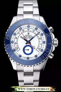 Rolex Yacht Master Ii White Dial Blue Bezel Stainless Steel Bracelet En60165