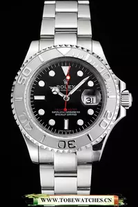 Rolex Yacht Master Black Dial Stainless Steel Case And Bracelet En122999