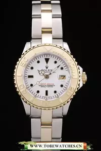 Rolex Yacht Master Gold Tachymeter White Dial En58682