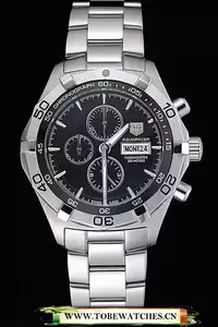Tag Heuer Aquaracer 2000 Chronograph Black Dial Stainless Steel Band En60297
