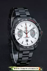 Tag Heuer Carrera Black Stainless Steel Case White Dial En58746