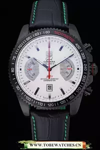Tag Heuer Carrera Black Stainless Steel Case White Dial En58756