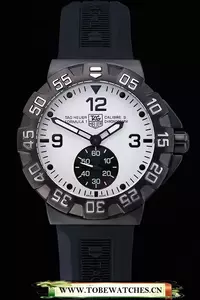 Tag Heuer Formula One Grande Date White Dial Rubber Bracelet En60172