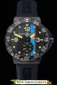 Tag Heuer Formula One Grande Date Black And Yellow Dial Rubber Bracelet En60176