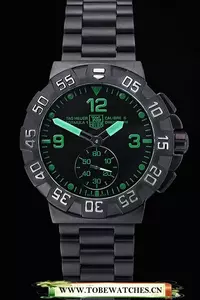 Tag Heuer Formula One Grande Date Black Dial Green Numerals Ion Plated Steinless Steel Bracelet En60190