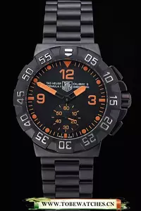 Tag Heuer Formula One Grande Date Black Dial Orange Numerals Ion Plated Steinless Steel Bracele En60191