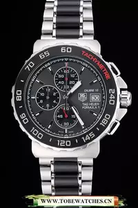 Tag Heuer Formula 1 Calibre 16 Chronograph Black Dial Two Tone Stainless Steel Band En60307