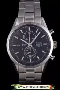 Tag Heuer Slr Polished Stainless Steel Case Black Dial Stainless Steel Strap En58255