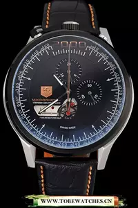 Tag Heuer Mikrotimer Black Dial Black Perforated Leather Strap En59973