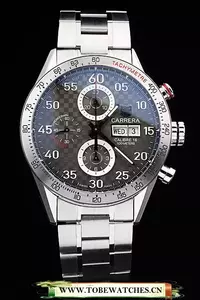 Tag Heuer Carrera Tachymeter Bezel Stainless Steel Checkered Brown Dial En58081