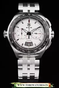 Tag Heuer Slr Tachymeter Bezel Stainless Steel White Dial En58082
