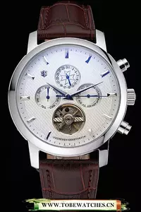 Vacheron Constantin Patrimony Traditionnelle Silver Case Brown Leather Strap En60200