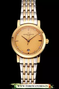 Vacheron Constantin Fine Gold Dial With Diamonds Gold Case Two Tone Bracelet En122790