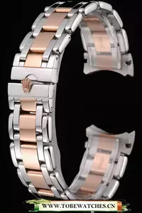 Rolex Plated Rose Gold And Stainless Steel Link Bracelet En60388