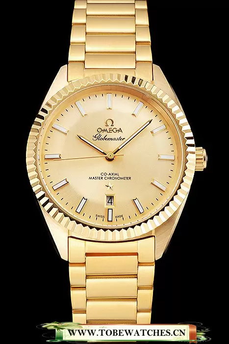Omega Globemaster Gold Dial Gold Case And Bracelet En122455
