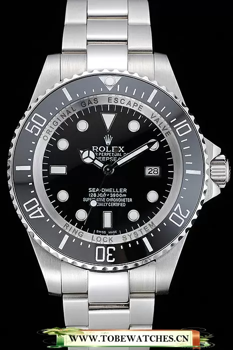 Rolex Sea Dweller Stainless Steel Bracelet Black Dial Watch En1