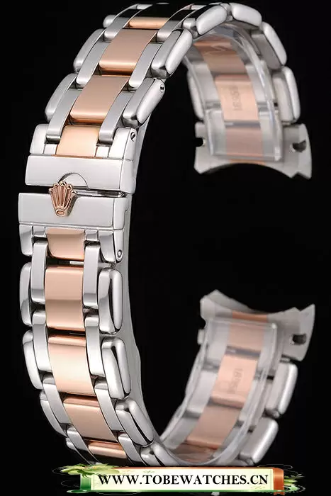 Rolex Plated Rose Gold And Stainless Steel Link Bracelet En60388